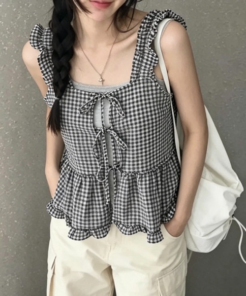 SHOUYO（ショウヨウ）の「フレア切替タンクトップ（タンクトップ・レディース・ネイビー/ブラック・M）」の22枚目の写真