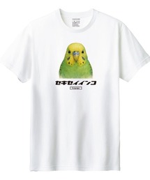 Moftique(モフティック) 半袖Tシャツ セキセイインコ インコ ペット アニマル プリント トップス カットソー メンズ ユニセックス
