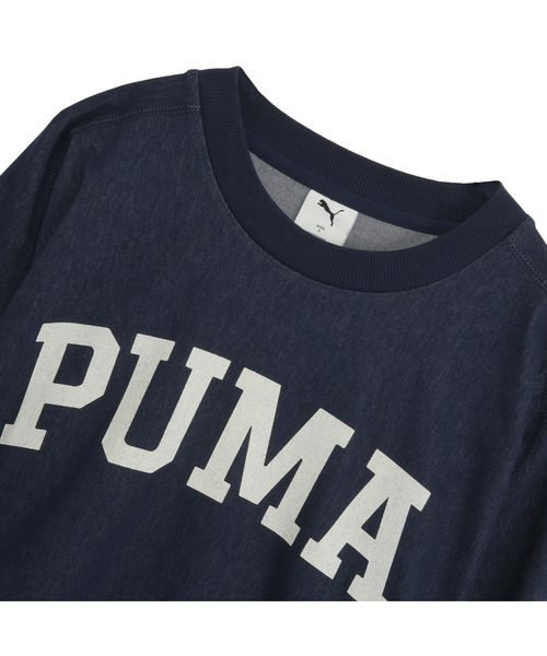 PUMA(プーマ)の「PUMA プーマ ユニセックス ESS エレベーテッド デニム ライク クルー スウェ(スウェット・メンズ・ネイビー/ブラック/ブルー系その他・XX-LARGE/LARGE/X-LARGE/SMALL/MEDIUM)」の5枚目の写真