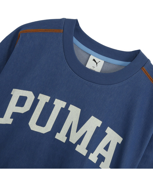 PUMA(プーマ)の「PUMA プーマ ユニセックス ESS エレベーテッド デニム ライク クルー スウェ(スウェット・メンズ・ネイビー/ブラック/ブルー系その他・XX-LARGE/LARGE/X-LARGE/SMALL/MEDIUM)」の14枚目の写真