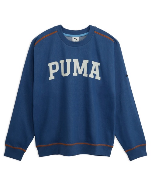 PUMA(プーマ)の「PUMA プーマ ユニセックス ESS エレベーテッド デニム ライク クルー スウェ(スウェット・メンズ・ネイビー/ブラック/ブルー系その他・XX-LARGE/LARGE/X-LARGE/SMALL/MEDIUM)」の1枚目の写真