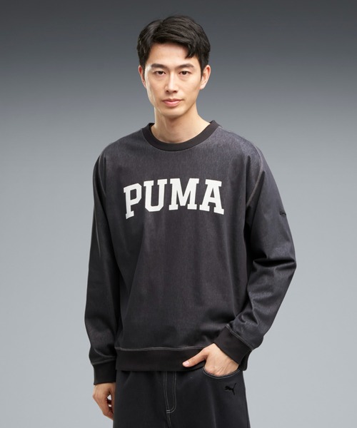 PUMA(プーマ)の「PUMA プーマ ユニセックス ESS エレベーテッド デニム ライク クルー スウェ(スウェット・メンズ・ネイビー/ブラック/ブルー系その他・XX-LARGE/LARGE/X-LARGE/SMALL/MEDIUM)」の2枚目の写真