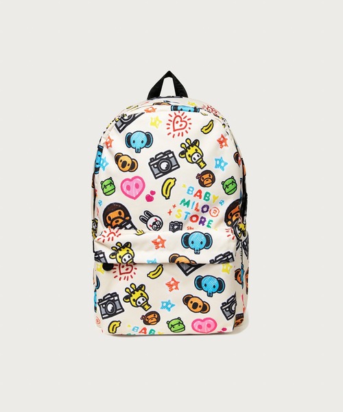 A BATHING APE(アベイシングエイプ)の「BABY MILO LARGE DAYPACK #3(バックパック/リュック・メンズ・アイボリー・FREE)」の2枚目の写真