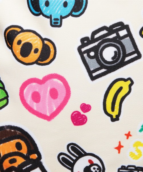 A BATHING APE(アベイシングエイプ)の「BABY MILO LARGE DAYPACK #3(バックパック/リュック・メンズ・アイボリー・FREE)」の4枚目の写真