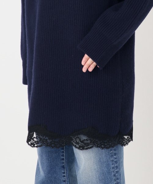 Spick & Span(スピックアンドスパン)の「《一部店舗+WEB限定》Half Cardigan Knit Dress(ワンピース・レディース・チャコールグレー/ネイビー・FREE)」の11枚目の写真
