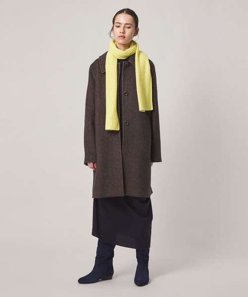 Steven Alan(スティーブンアラン)の「<Steven Alan>ウール モヘヤ ミックス シャギー ミドルコート(ステンカラーコート・レディース・ダークブラウン/ライトブルー・M/S)」の3枚目の写真