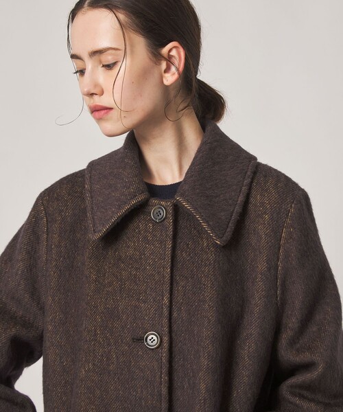 Steven Alan(スティーブンアラン)の「<Steven Alan>ウール モヘヤ ミックス シャギー ミドルコート(ステンカラーコート・レディース・ダークブラウン/ライトブルー・M/S)」の8枚目の写真
