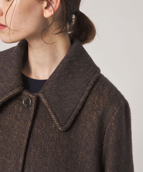 Steven Alan(スティーブンアラン)の「<Steven Alan>ウール モヘヤ ミックス シャギー ミドルコート(ステンカラーコート・レディース・ダークブラウン/ライトブルー・M/S)」の9枚目の写真