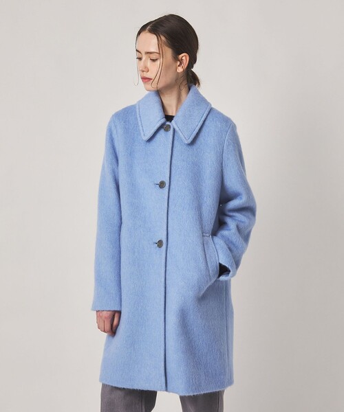 Steven Alan(スティーブンアラン)の「<Steven Alan>ウール モヘヤ ミックス シャギー ミドルコート(ステンカラーコート・レディース・ダークブラウン/ライトブルー・M/S)」の11枚目の写真