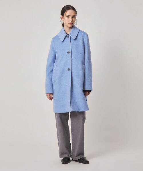 Steven Alan(スティーブンアラン)の「<Steven Alan>ウール モヘヤ ミックス シャギー ミドルコート(ステンカラーコート・レディース・ダークブラウン/ライトブルー・M/S)」の12枚目の写真