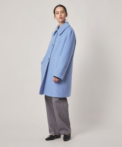 Steven Alan(スティーブンアラン)の「<Steven Alan>ウール モヘヤ ミックス シャギー ミドルコート(ステンカラーコート・レディース・ダークブラウン/ライトブルー・M/S)」の13枚目の写真