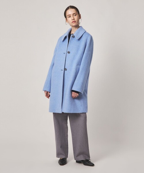 Steven Alan(スティーブンアラン)の「<Steven Alan>ウール モヘヤ ミックス シャギー ミドルコート(ステンカラーコート・レディース・ダークブラウン/ライトブルー・M/S)」の14枚目の写真