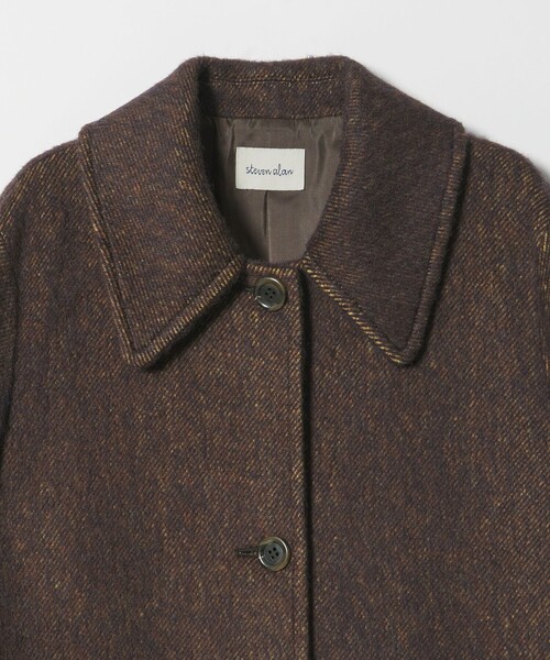 Steven Alan(スティーブンアラン)の「<Steven Alan>ウール モヘヤ ミックス シャギー ミドルコート(ステンカラーコート・レディース・ダークブラウン/ライトブルー・M/S)」の20枚目の写真