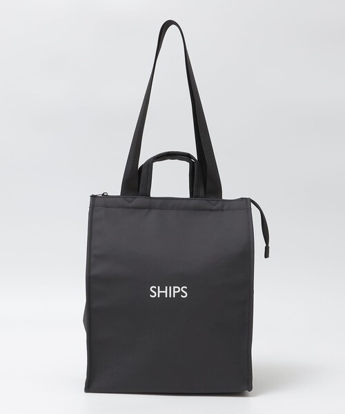 SHIPS(シップス)の「【WEB限定】ショッパー型 保冷ランチバッグ L(トートバッグ・メンズ・ブラック/シルバー/ネイビー/チャコールグレー・ONE SIZE)」の5枚目の写真