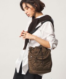 【WEB限定】<PARTE>キルティング ドロストバッグ / ショルダーバッグ はっ水
