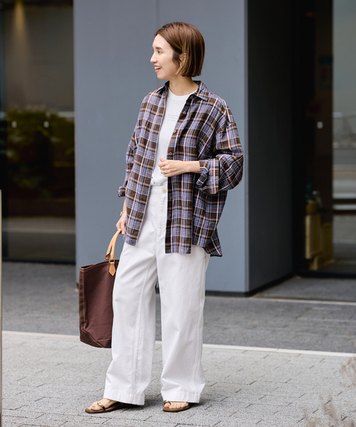 FRAMeWORK(フレームワーク)の「≪一部カラーWEB限定 / 追加≫OVER SIZED CHINO パンツ(チノパンツ・レディース・ホワイト/ベージュ/ブラウン・36/40/38)」の14枚目の写真