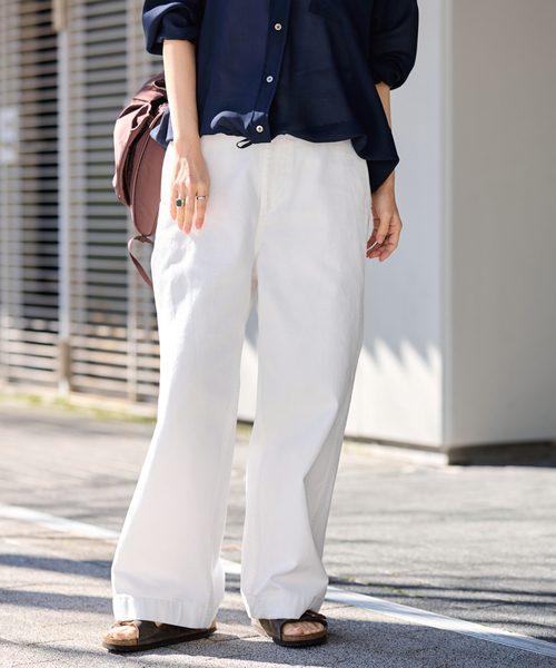 FRAMeWORK(フレームワーク)の「≪一部カラーWEB限定 / 追加≫OVER SIZED CHINO パンツ(チノパンツ・レディース・ホワイト/ベージュ/ブラウン・36/40/38)」の20枚目の写真