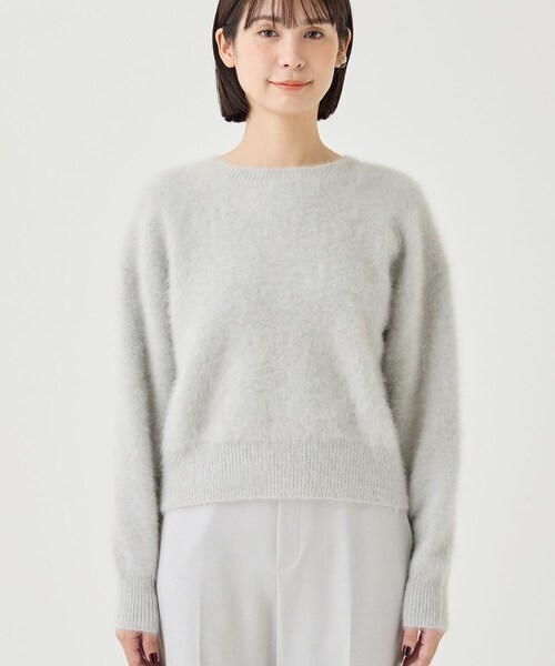 INDIVI（インディヴィ）の「【フォックス＆カシミヤ】軽くて暖かいプレミアム ヘアリーニット（ニット/セーター・レディース・ブラウン系/ネイビー/ライトグレー・13/38/05）」の17枚目の写真