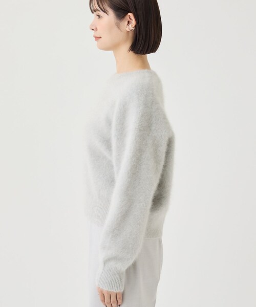 INDIVI（インディヴィ）の「【フォックス＆カシミヤ】軽くて暖かいプレミアム ヘアリーニット（ニット/セーター・レディース・ブラウン系/ネイビー/ライトグレー・13/38/05）」の18枚目の写真