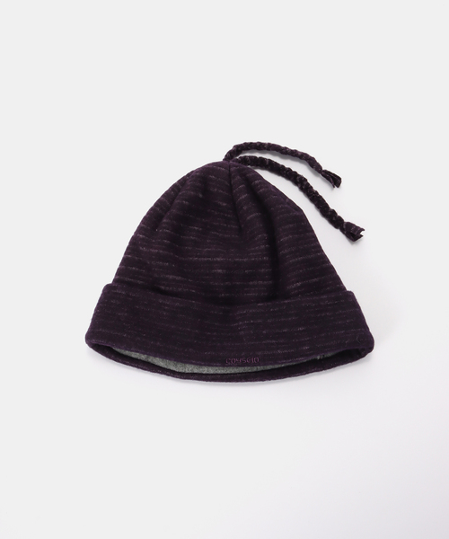 Coyseio コイセイオ 猫耳 ニット帽 パープル Geek Office / ギークオフィス】 COYSEIO / BRAIDED FLEECE BEANIE