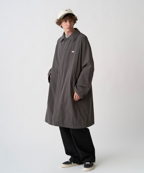 Men's Peach Taffeta Insulation Balmacaan Coat（ダウンジャケット