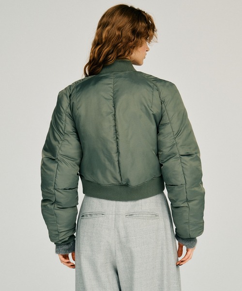 PRANK PROJECT(プランクプロジェクト)の「【2026Winter Pre-Order】リバーシブルショートMA-1 / Reversible Short MA-1(MA-1・レディース・チャコールグレー/カーキ・FREE)」の9枚目の写真