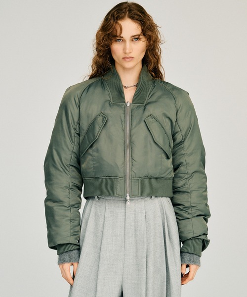 PRANK PROJECT(プランクプロジェクト)の「【2026Winter Pre-Order】リバーシブルショートMA-1 / Reversible Short MA-1(MA-1・レディース・チャコールグレー/カーキ・FREE)」の11枚目の写真