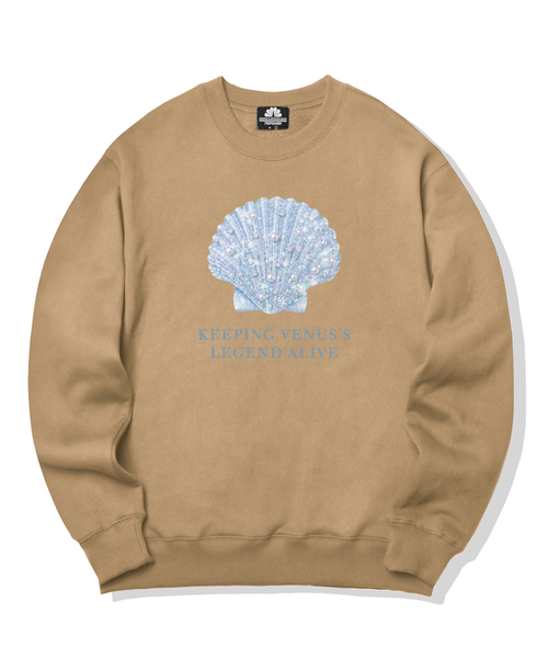 TRIPSHION(トリップション)の「A ブルー Shell Graphic クルーネック - 9カラー(スウェット・レディース・ホワイト/ブラック/ベージュ/ブラウン/グレー/オレンジ/ブルー/グリーン/アイボリー・MEDIUM/LARGE/X-LARGE)」の6枚目の写真