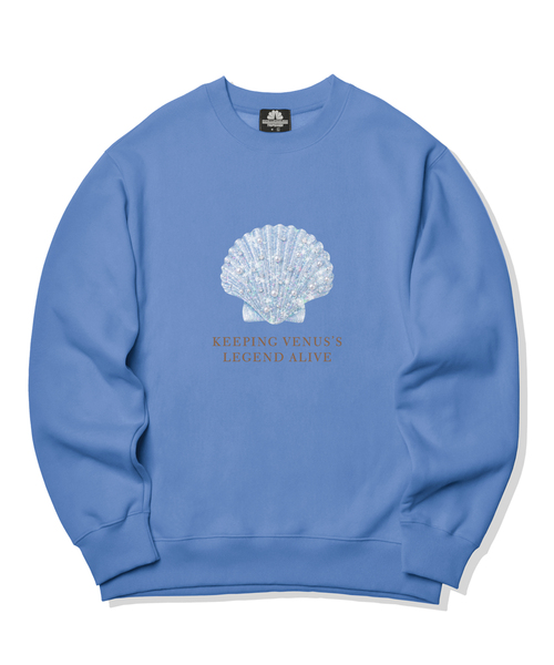 TRIPSHION(トリップション)の「A ブルー Shell Graphic クルーネック - 9カラー(スウェット・レディース・ホワイト/ブラック/ベージュ/ブラウン/グレー/オレンジ/ブルー/グリーン/アイボリー・MEDIUM/LARGE/X-LARGE)」の8枚目の写真
