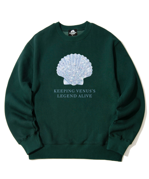 TRIPSHION(トリップション)の「A ブルー Shell Graphic クルーネック - 9カラー(スウェット・レディース・ホワイト/ブラック/ベージュ/ブラウン/グレー/オレンジ/ブルー/グリーン/アイボリー・MEDIUM/LARGE/X-LARGE)」の7枚目の写真