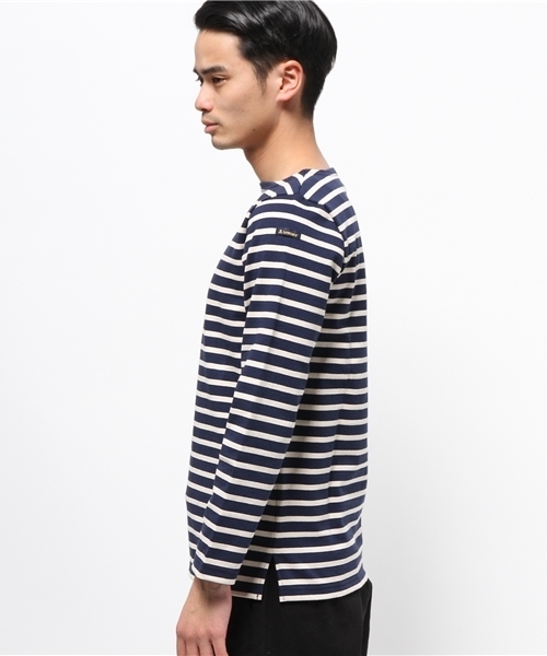 SHIPS（シップス）の「Le minor: マリン ボーダー バスクシャツ3（Tシャツ/カットソー・メンズ・ワイン/ネイビー/ダークブルー・SMALL/MEDIUM/X-SMALL）」の4枚目の写真