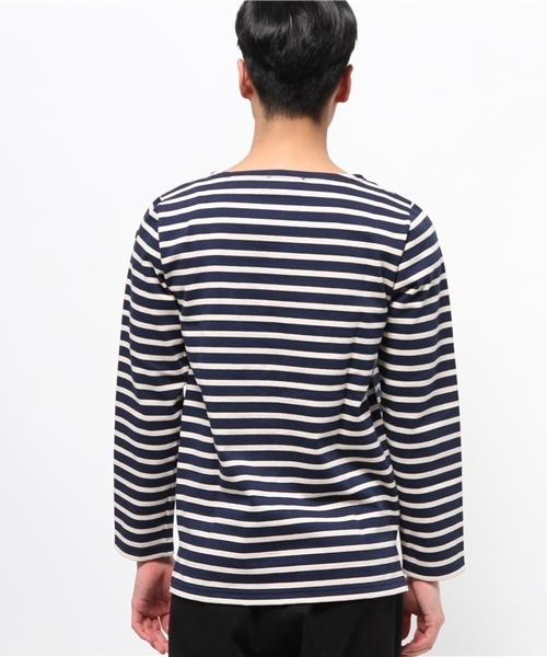 SHIPS（シップス）の「Le minor: マリン ボーダー バスクシャツ3（Tシャツ/カットソー・メンズ・ワイン/ネイビー/ダークブルー・SMALL/MEDIUM/X-SMALL）」の5枚目の写真