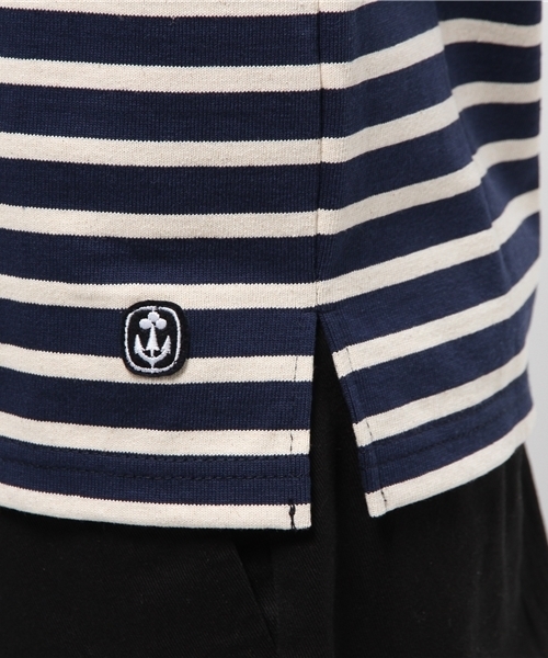 SHIPS（シップス）の「Le minor: マリン ボーダー バスクシャツ3（Tシャツ/カットソー・メンズ・ワイン/ネイビー/ダークブルー・SMALL/MEDIUM/X-SMALL）」の9枚目の写真