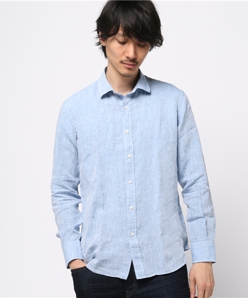 UNITED ARROWS(ユナイテッドアローズ)の「UAS カラー リネン SML/WD◆(シャツ/ブラウス・メンズ・ピンク/ケリー/ライトブルー/イエロー・LARGE/MEDIUM/SMALL/X-LARGE/X-SMALL/XX-LARGE)」の3枚目の写真