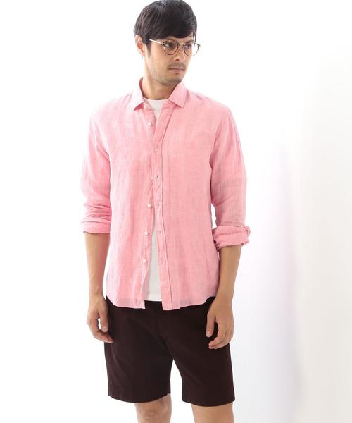 UNITED ARROWS(ユナイテッドアローズ)の「UAS カラー リネン SML/WD◆(シャツ/ブラウス・メンズ・ピンク/ケリー/ライトブルー/イエロー・LARGE/MEDIUM/SMALL/X-LARGE/X-SMALL/XX-LARGE)」の10枚目の写真