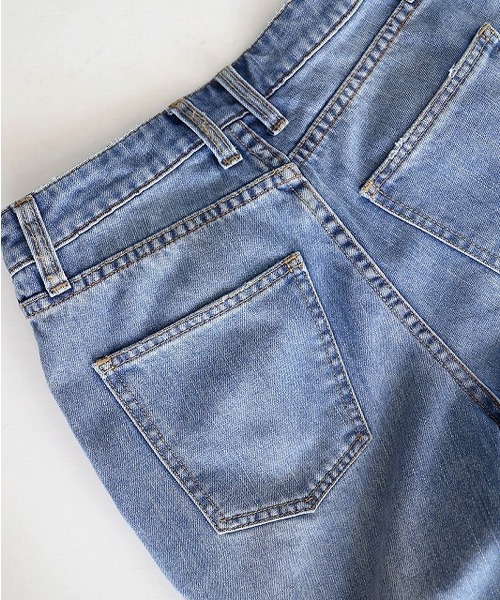 FIL DE FER(フィルデフェール)の「11,5ozデニム スリム9分丈パンツ(デニムパンツ・レディース・ライトインディゴブルー/インディゴブルー・SMALL/LARGE/MEDIUM)」の7枚目の写真