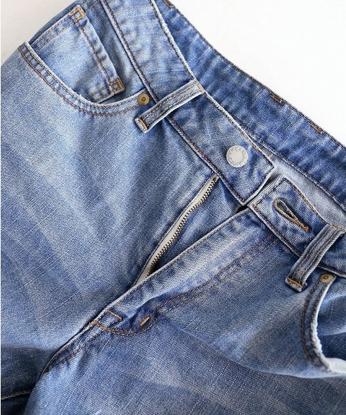 FIL DE FER(フィルデフェール)の「11,5ozデニム スリム9分丈パンツ(デニムパンツ・レディース・ライトインディゴブルー/インディゴブルー・SMALL/LARGE/MEDIUM)」の9枚目の写真