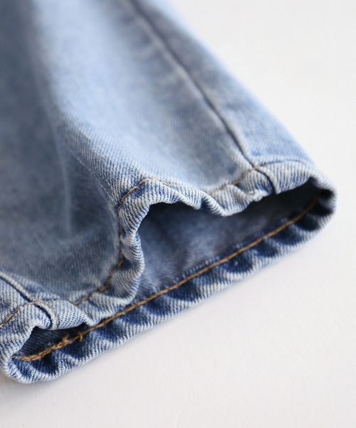 FIL DE FER(フィルデフェール)の「11,5ozデニム スリム9分丈パンツ(デニムパンツ・レディース・ライトインディゴブルー/インディゴブルー・SMALL/LARGE/MEDIUM)」の3枚目の写真