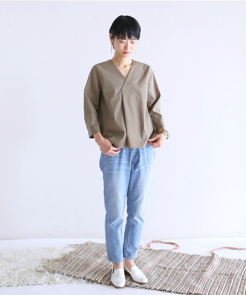 FIL DE FER(フィルデフェール)の「11,5ozデニム スリム9分丈パンツ(デニムパンツ・レディース・ライトインディゴブルー/インディゴブルー・SMALL/LARGE/MEDIUM)」の14枚目の写真