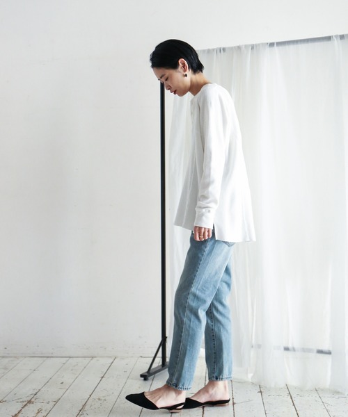 FIL DE FER(フィルデフェール)の「11,5ozデニム スリム9分丈パンツ(デニムパンツ・レディース・ライトインディゴブルー/インディゴブルー・SMALL/LARGE/MEDIUM)」の22枚目の写真