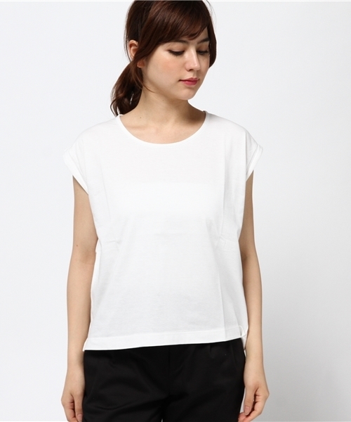 HELIOPOLE（エリオポール）の「デザインロゴTシャツ　/　calvados（Tシャツ/カットソー・レディース・ネイビー/ホワイト・38）」の3枚目の写真