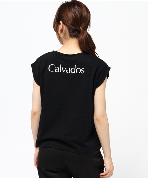 HELIOPOLE（エリオポール）の「デザインロゴTシャツ　/　calvados（Tシャツ/カットソー・レディース・ネイビー/ホワイト・38）」の10枚目の写真