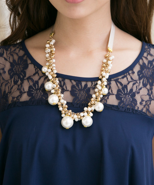 PourVous（プールヴー）の「レース パーティー パンツドレス フォーマル セレモニー&ロング 丈 タイト セットアップ 結婚式 オケージョンドレス お呼ばれ 七五三 ママ お宮参り 学校行事 二次会 成人式 （パンツドレス・レディース・ブラック/ネイビー・XL/L/M/XXL/4L）」の9枚目の写真