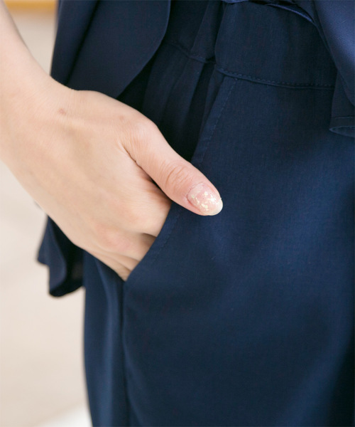 PourVous（プールヴー）の「レース パーティー パンツドレス フォーマル セレモニー&ロング 丈 タイト セットアップ 結婚式 オケージョンドレス お呼ばれ 七五三 ママ お宮参り 学校行事 二次会 成人式 （パンツドレス・レディース・ブラック/ネイビー・XL/L/M/XXL/4L）」の10枚目の写真