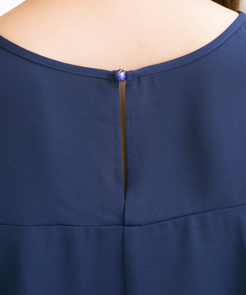 PourVous（プールヴー）の「レース パーティー パンツドレス フォーマル セレモニー&ロング 丈 タイト セットアップ 結婚式 オケージョンドレス お呼ばれ 七五三 ママ お宮参り 学校行事 二次会 成人式 （パンツドレス・レディース・ブラック/ネイビー・XL/L/M/XXL/4L）」の11枚目の写真