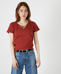 MOUSSY | LACE UP TEE(Tシャツ/カットソー)