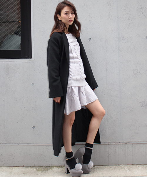 MICOAMERI(ミコアメリ)の「ロングガウンコート(その他アウター・レディース・グレー/ブラック/ブラウン系その他・FREE)」の15枚目の写真