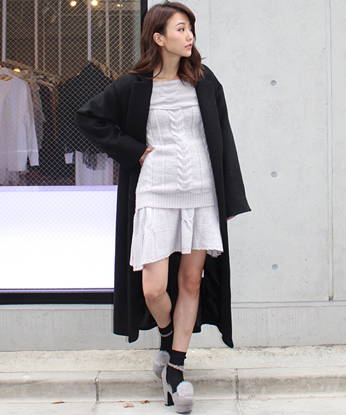 MICOAMERI(ミコアメリ)の「ロングガウンコート(その他アウター・レディース・グレー/ブラック/ブラウン系その他・FREE)」の9枚目の写真