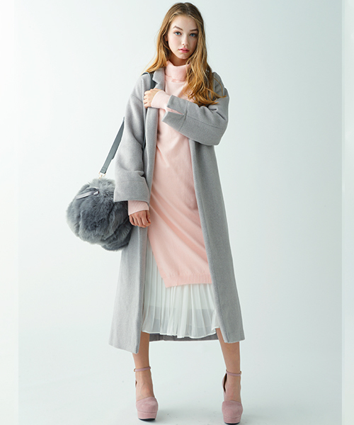 MICOAMERI(ミコアメリ)の「ロングガウンコート(その他アウター・レディース・グレー/ブラック/ブラウン系その他・FREE)」の12枚目の写真