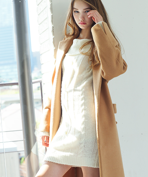 MICOAMERI(ミコアメリ)の「ロングガウンコート(その他アウター・レディース・グレー/ブラック/ブラウン系その他・FREE)」の4枚目の写真